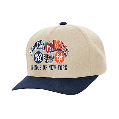 Mitchell Ness New York Yankees vs New York Mets Subway Series Matchup Pro Pinch Snapback