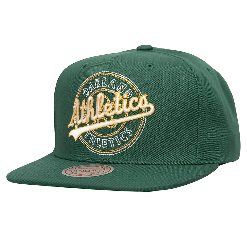 Mitchell  Ness Oakland Athletics Double Up Snapback Hat