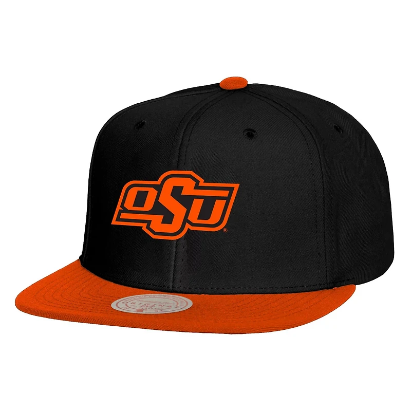Mitchell Ness /Orange Oklahoma State Cowboys 2-Tone 20 Snapback Hat