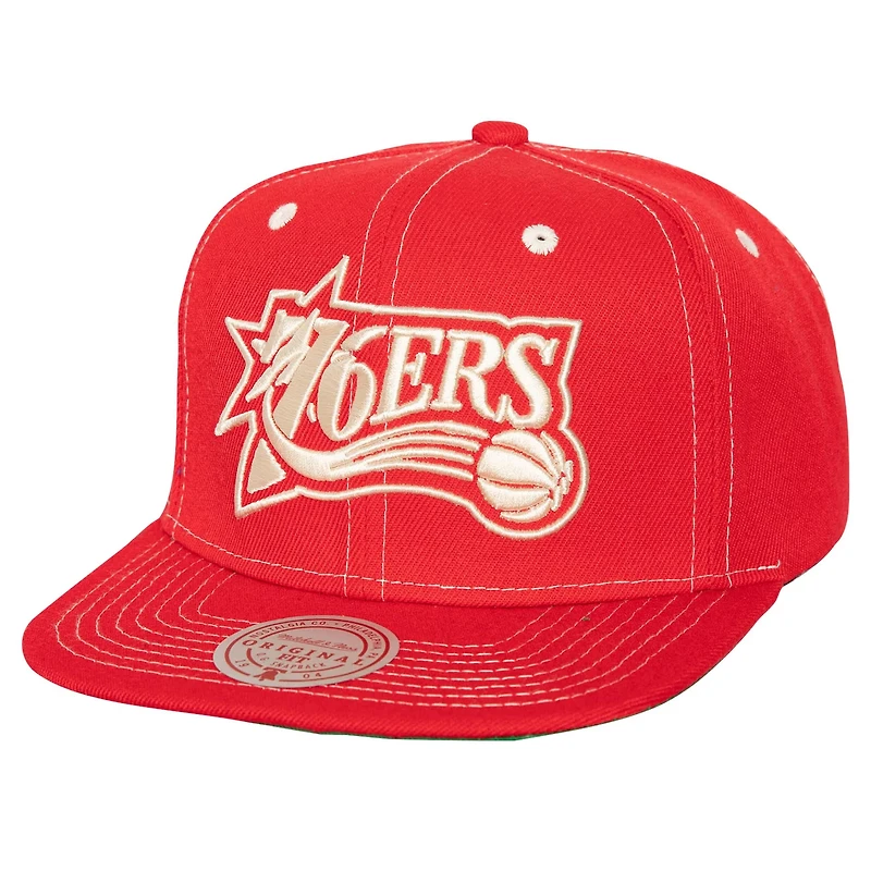Mitchell Ness Philadelphia 76ers Energy Contrast Snapback Hat