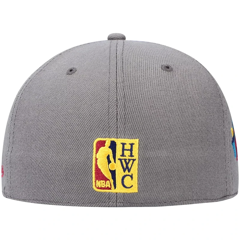 Mitchell  Ness Philadelphia 76ers Hardwood Classics 60th Anniversary Cabernet Fitted Hat