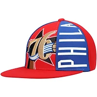 Mitchell  Ness Philadelphia 76ers Hardwood Classics Big Face Callout Snapback Hat