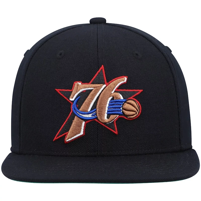 Mitchell Ness Philadelphia 76ers Hardwood Classics Team Ground 20 Snapback Hat