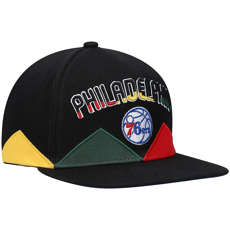 Mitchell  Ness Philadelphia 76ers History Month Snapback Hat