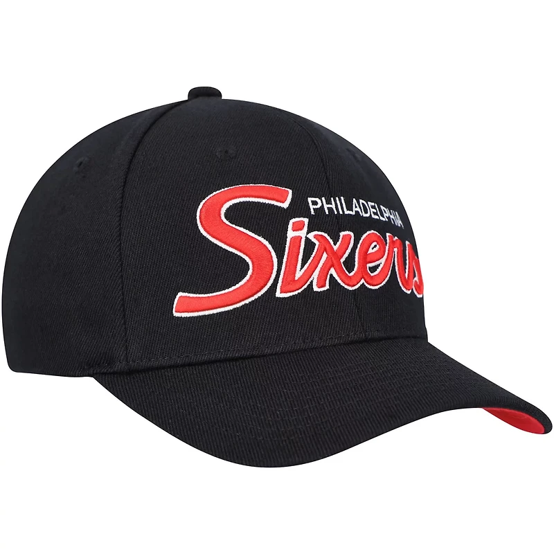 Mitchell  Ness Philadelphia 76ers MVP Team Script 20 Stretch-Snapback Hat