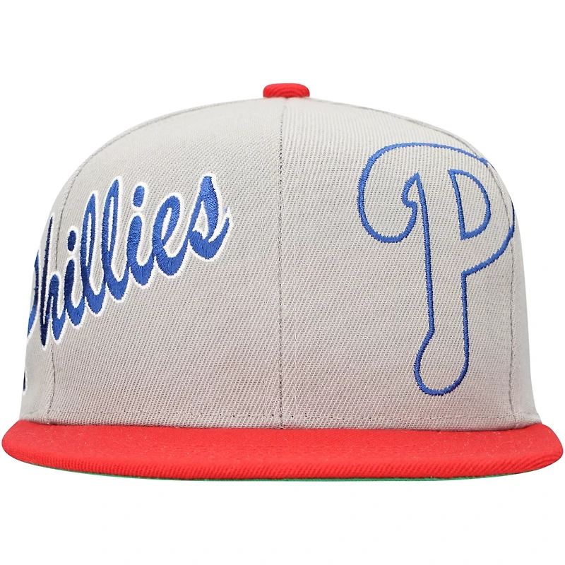 Mitchell  Ness Philadelphia Phillies Knock Out Panel Snapback Hat