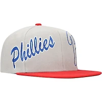 Mitchell  Ness Philadelphia Phillies Knock Out Panel Snapback Hat