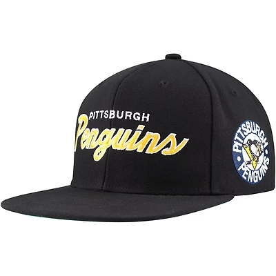 Mitchell  Ness Pittsburgh Penguins Core Team Script 20 Snapback Hat
