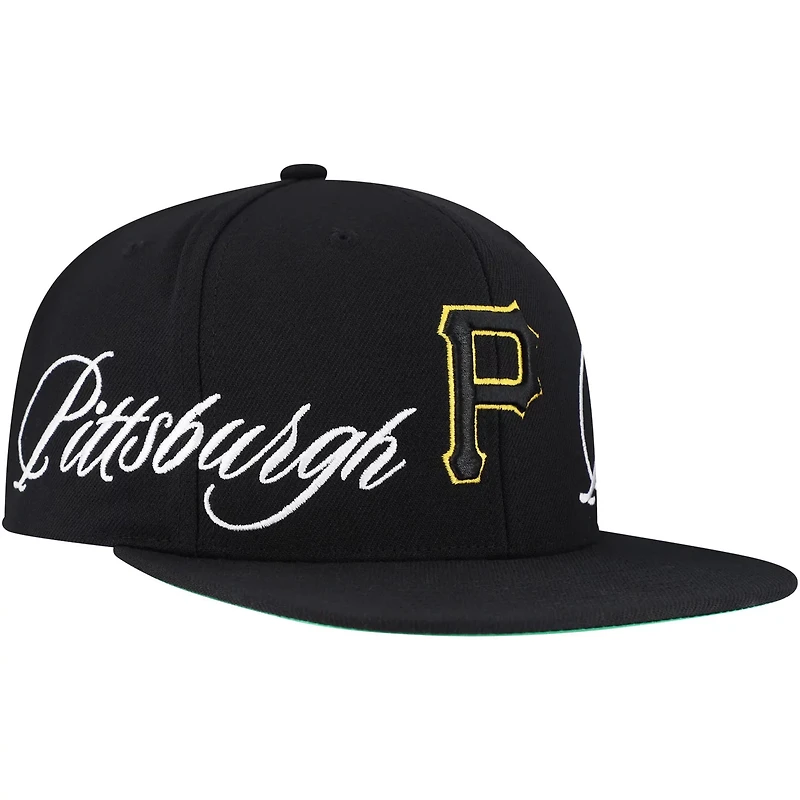 Mitchell  Ness Pittsburgh Pirates Just Don x MLB Lux Script Snapback Hat