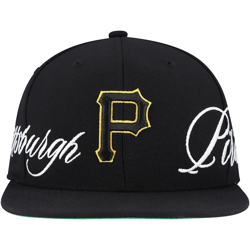 Mitchell  Ness Pittsburgh Pirates Just Don x MLB Lux Script Snapback Hat