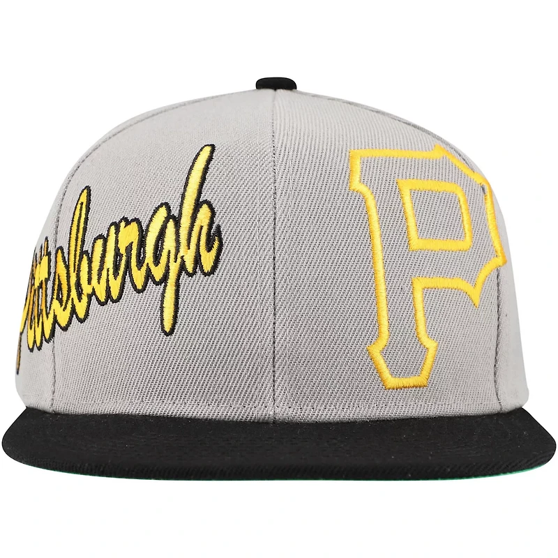 Mitchell  Ness Pittsburgh Pirates Knock Out Panel Snapback Hat