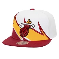 Mitchell  Ness Red Miami Heat Waverunner Snapback Hat