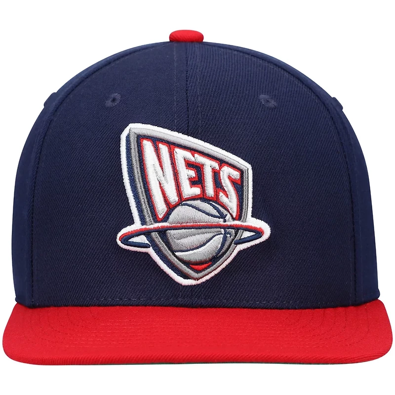 Mitchell  Ness Red New Jersey Nets Hardwood Classics Team Two-Tone 20 Snapback Hat