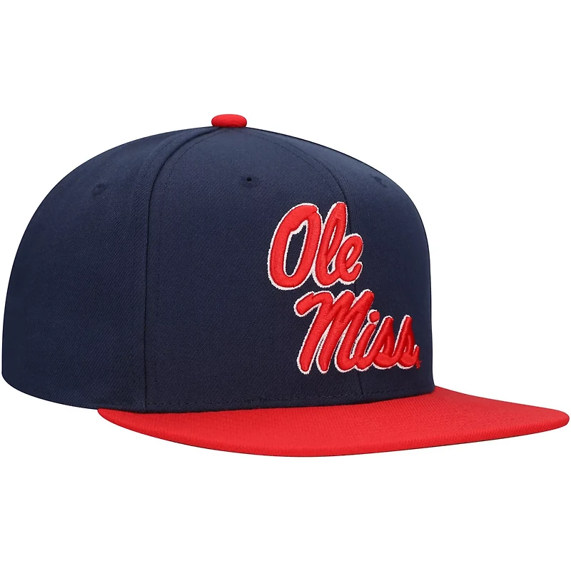Mitchell  Ness /Red Ole Miss Rebels 2-Tone 20 Snapback Hat