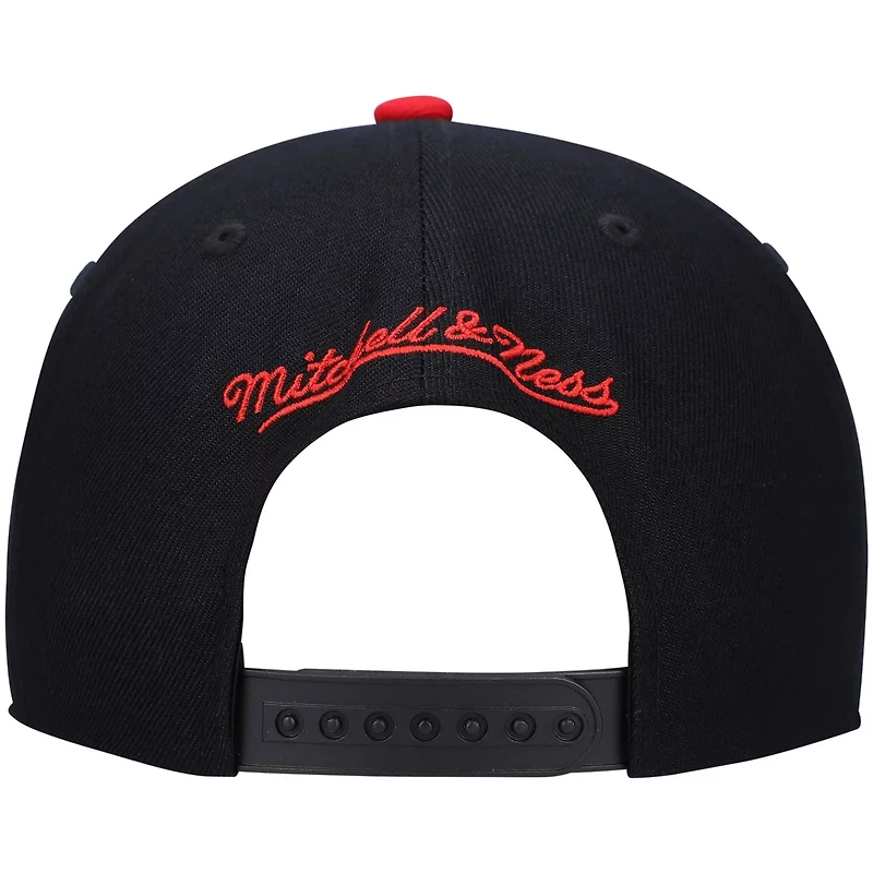 Mitchell  Ness /Red Philadelphia 76ers Hardwood Classics Team Two-Tone 20 Snapback Hat
