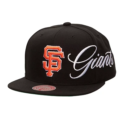 Mitchell Ness San Francisco Giants Just Don x MLB Lux Script Snapback Hat