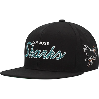 Mitchell  Ness San Jose Sharks Core Team Script 20 Snapback Hat