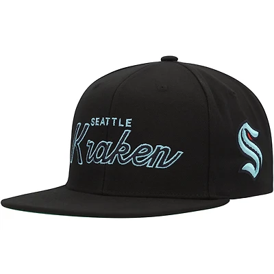 Mitchell Ness Seattle Kraken Core Team Script 20 Snapback Hat