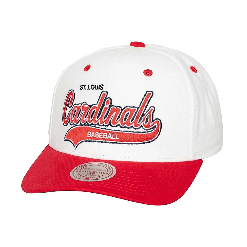Mitchell  Ness St Louis Cardinals Cooperstown Collection Tail Sweep Pro Snapback Hat