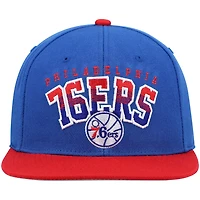 Mitchell  Ness Tan Philadelphia 76ers Hardwood Classics Gradient Wordmark Snapback Hat