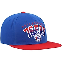 Mitchell  Ness Tan Philadelphia 76ers Hardwood Classics Gradient Wordmark Snapback Hat