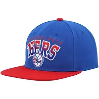 Mitchell  Ness Tan Philadelphia 76ers Hardwood Classics Gradient Wordmark Snapback Hat