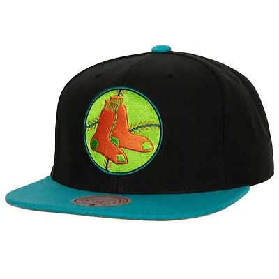 Mitchell  Ness Teal Boston Red Sox Citrus Cooler Snapback Hat