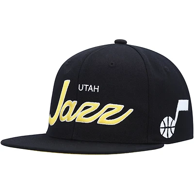 Mitchell Ness Utah Jazz Hardwood Classics Script 20 Snapback Hat