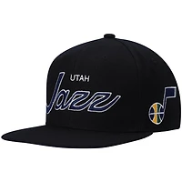 Mitchell  Ness Utah Jazz Hardwood Classics Script 20 Snapback Hat