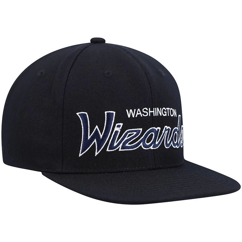 Mitchell Ness Washington Wizards Hardwood Classics Script 20 Snapback Hat
