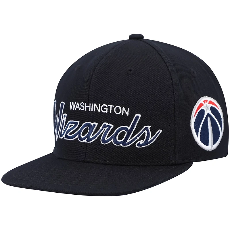 Mitchell Ness Washington Wizards Hardwood Classics Script 20 Snapback Hat