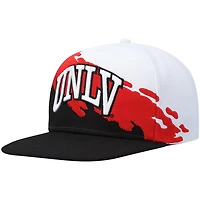 Mitchell  Ness White UNLV Rebels Paintbrush Snapback Hat