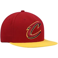 Mitchell  Ness Wine/ Cleveland Cavaliers Team Two-Tone 20 Snapback Hat