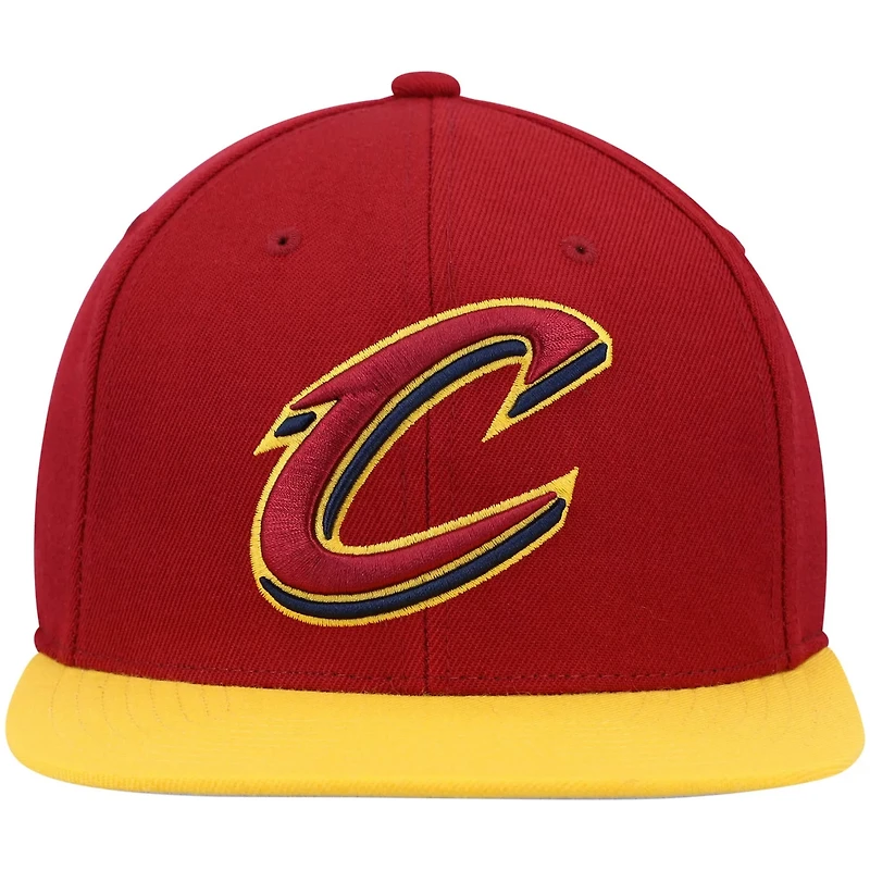 Mitchell  Ness Wine/ Cleveland Cavaliers Team Two-Tone 20 Snapback Hat