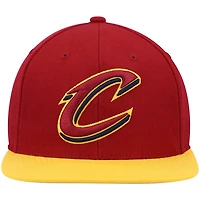 Mitchell  Ness Wine/ Cleveland Cavaliers Team Two-Tone 20 Snapback Hat