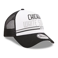 New Era /Black Chicago Sox Stacked A-Frame Trucker 9FORTY Adjustable Hat