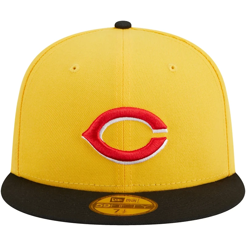 New Era /Black Cincinnati Reds Grilled 59FIFTY Fitted Hat
