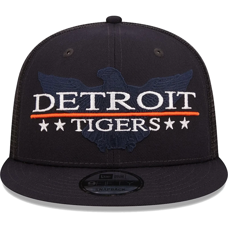 New Era /Black Detroit Tigers Patriot Trucker 9FIFTY Snapback Hat