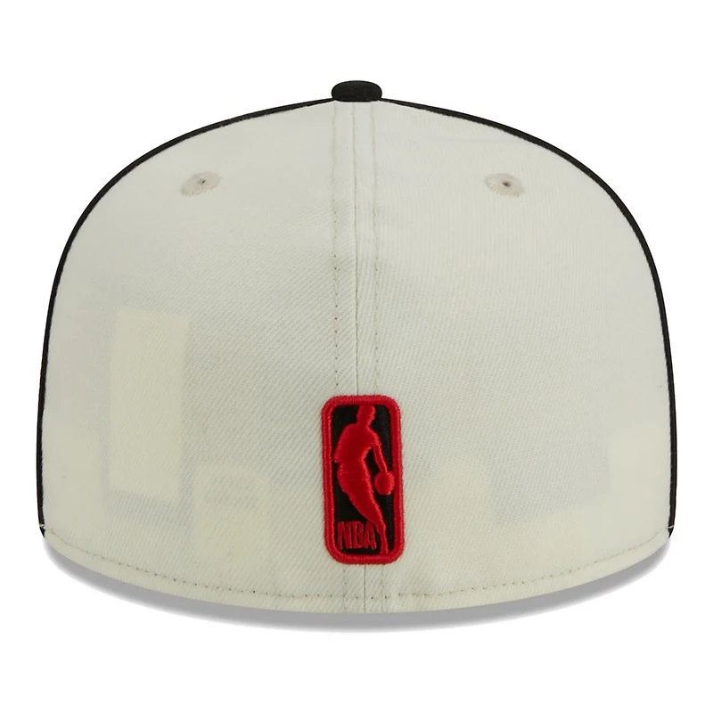 New Era /Black Portland Trail Blazers Piping 2-Tone 59FIFTY Fitted Hat