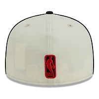 New Era /Black Portland Trail Blazers Piping 2-Tone 59FIFTY Fitted Hat