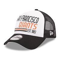 New Era /Black San Francisco Giants Stacked A-Frame Trucker 9FORTY Adjustable Hat