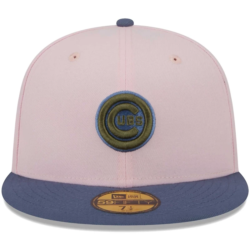 New Era /Blue Chicago Cubs Olive Undervisor 59FIFTY Fitted Hat