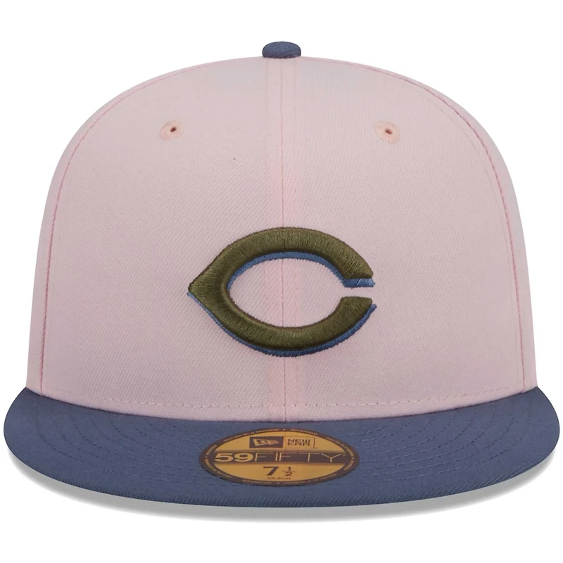 New Era /Blue Cincinnati Reds Olive Undervisor 59FIFTY Fitted Hat