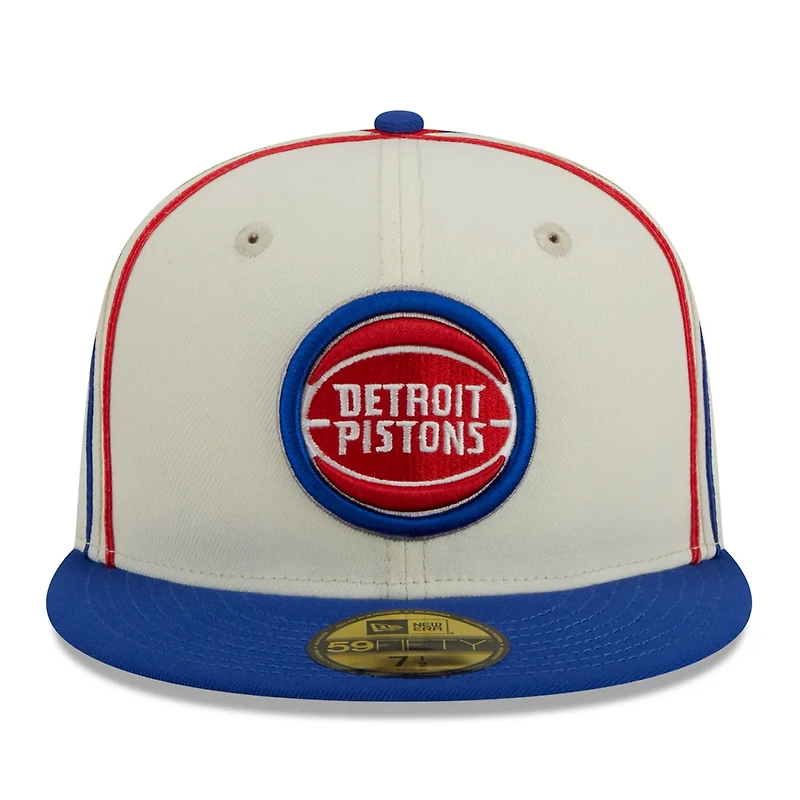 New Era /Blue Detroit Pistons Piping 2-Tone 59FIFTY Fitted Hat