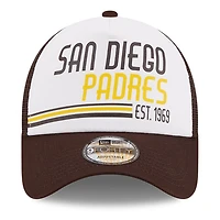New Era /Brown San Diego Padres Stacked A-Frame Trucker 9FORTY Adjustable Hat