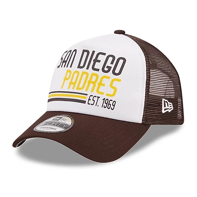 New Era /Brown San Diego Padres Stacked A-Frame Trucker 9FORTY Adjustable Hat