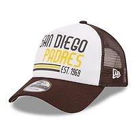 New Era /Brown San Diego Padres Stacked A-Frame Trucker 9FORTY Adjustable Hat