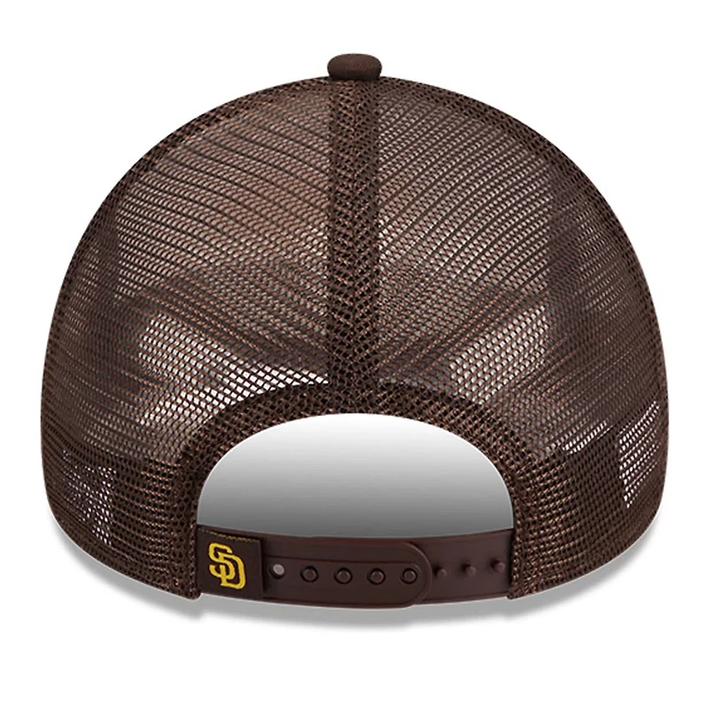 New Era /Brown San Diego Padres Stacked A-Frame Trucker 9FORTY Adjustable Hat