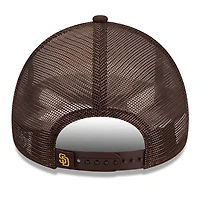 New Era /Brown San Diego Padres Stacked A-Frame Trucker 9FORTY Adjustable Hat