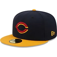New Era /Gold Cincinnati Reds Primary Logo 59FIFTY Fitted Hat